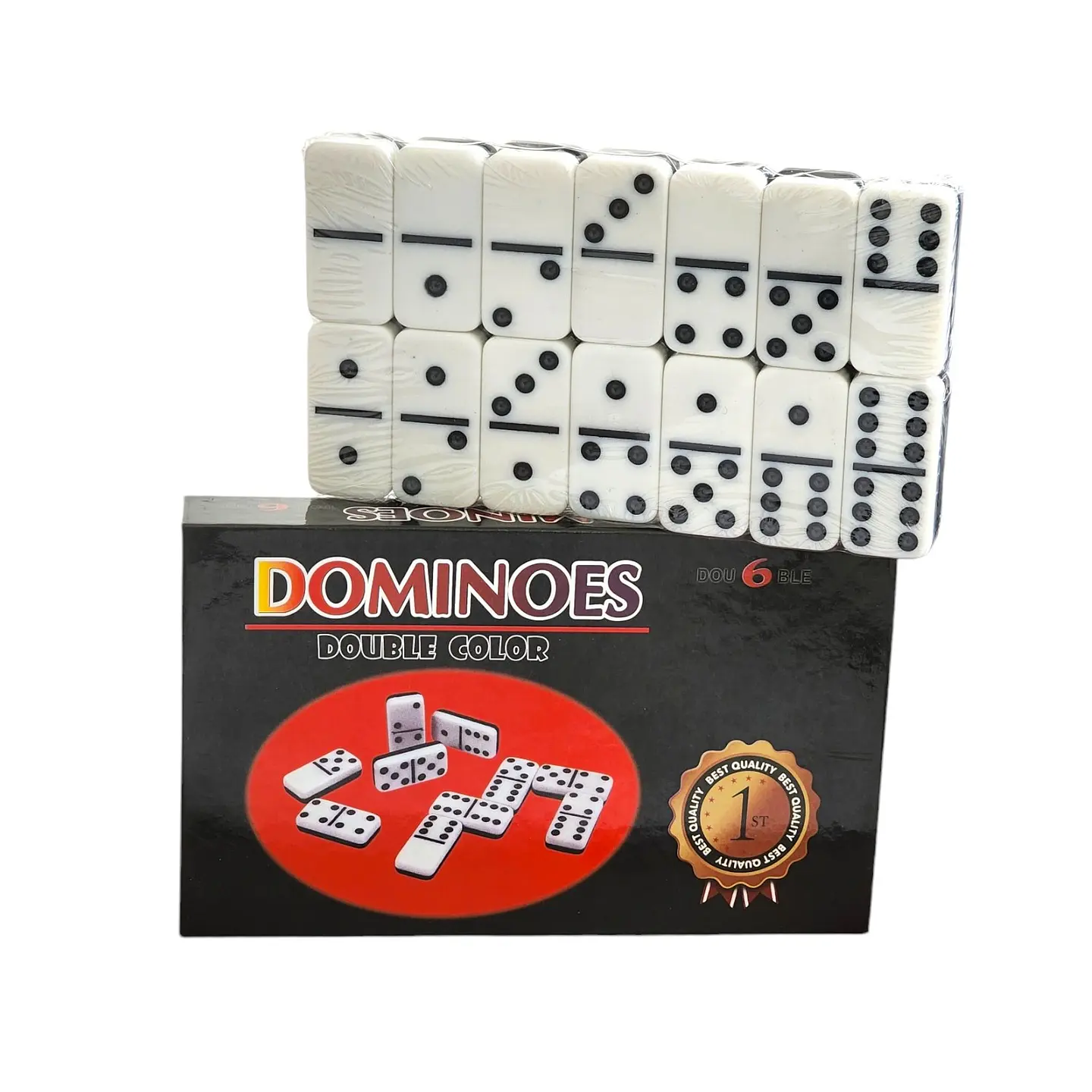 Juego de Dominó 28 Pz Blanco Negro 12002 1