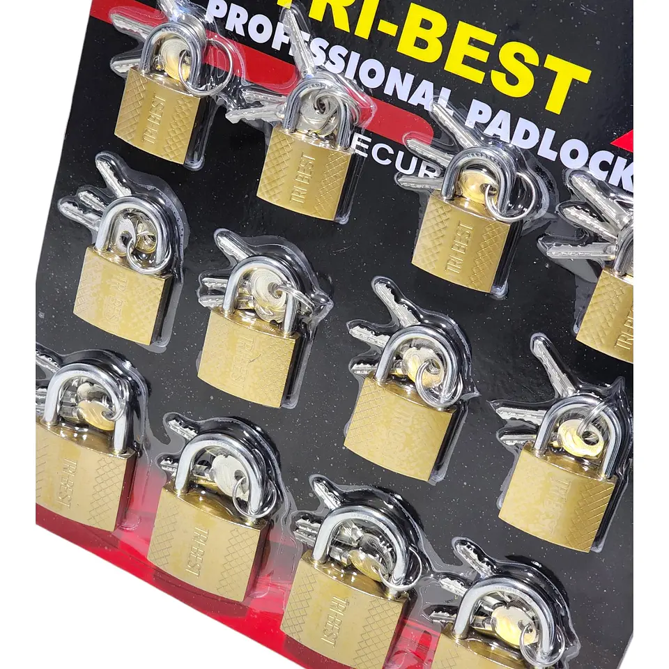Set de 12 Candados de Seguridad con llaves 32,38,50mm 2
