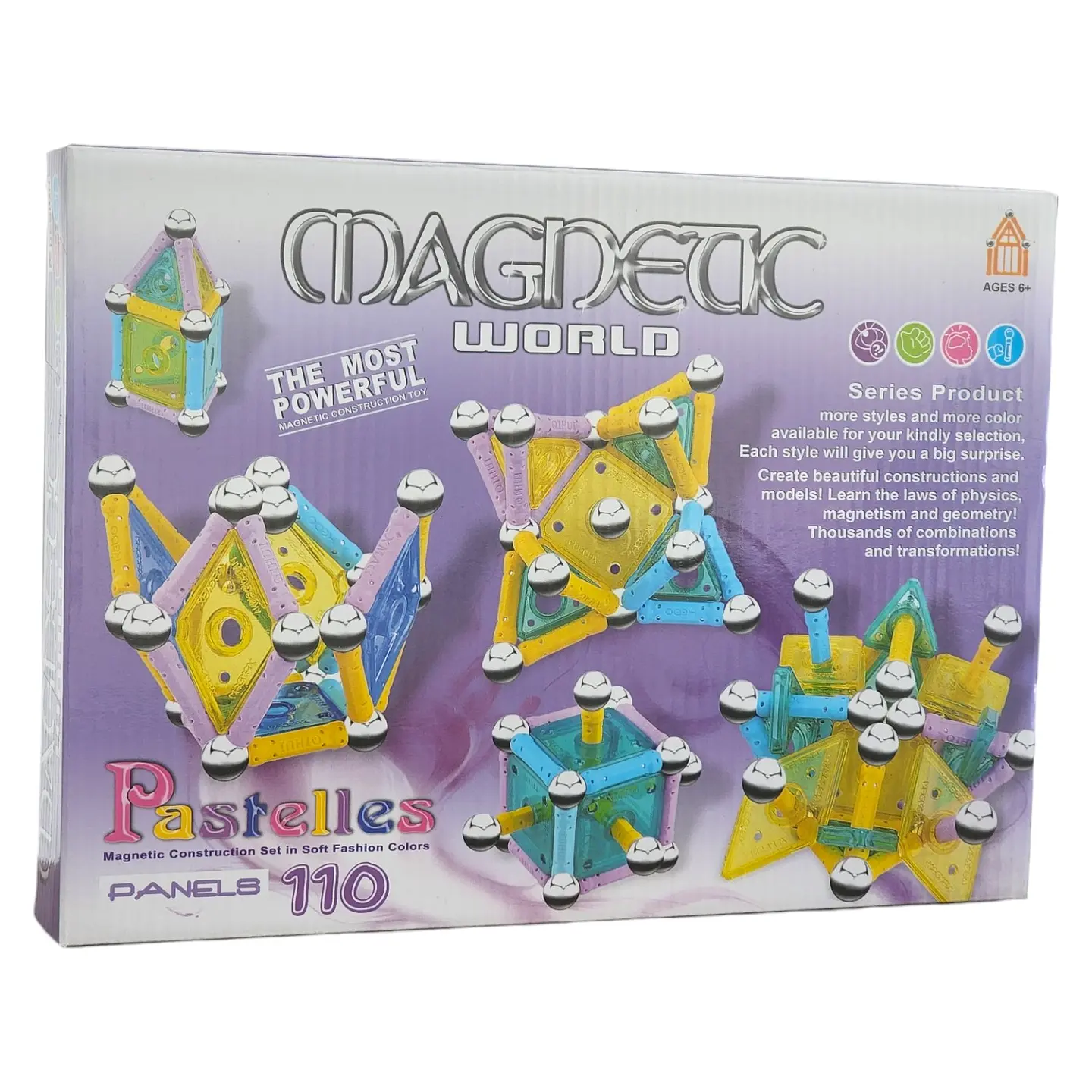 Juguete Didáctico de Construcción con imanes 110Pz 51007 2
