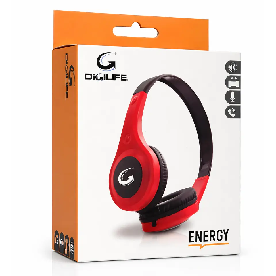 Audífono Cableados Digilife DGL-450025 3.5mm Rojo 3