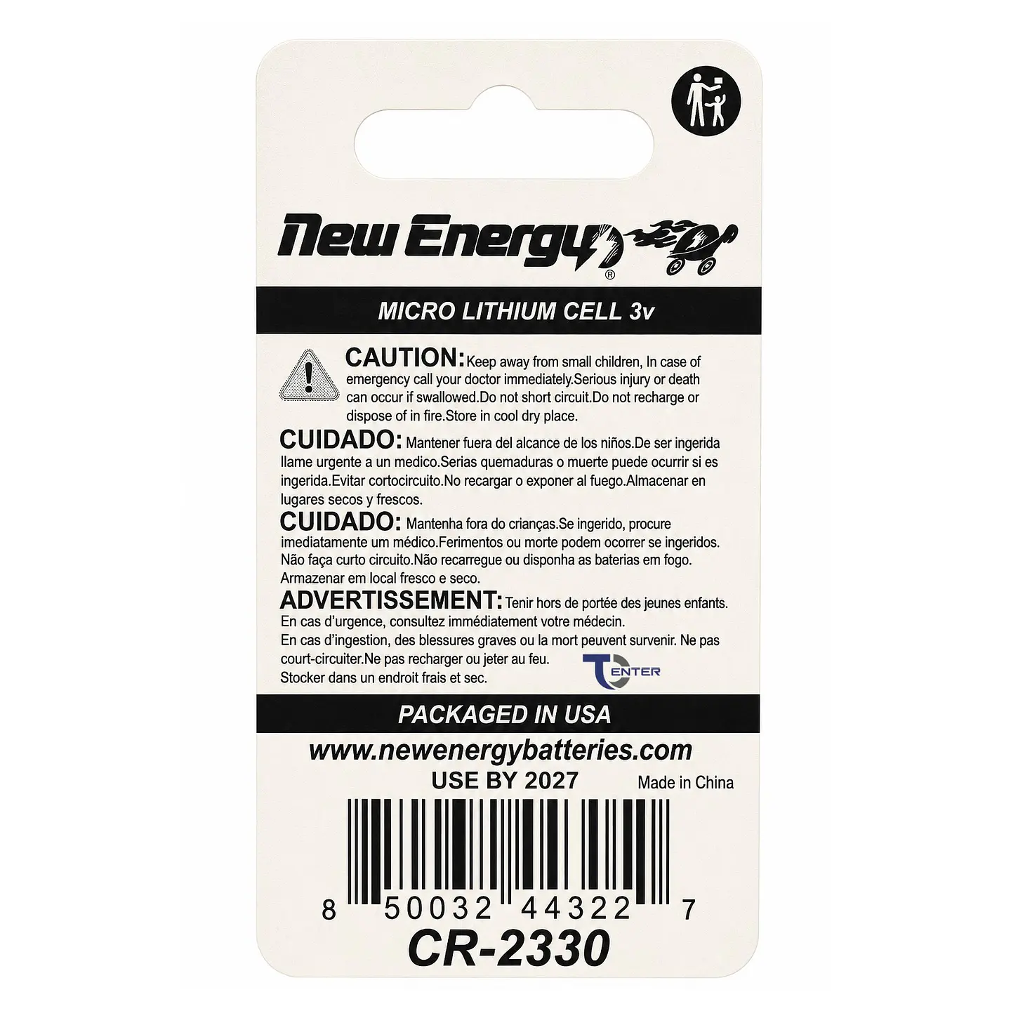 Pila Unitaria CR2330 New Energy 3v Litio 2