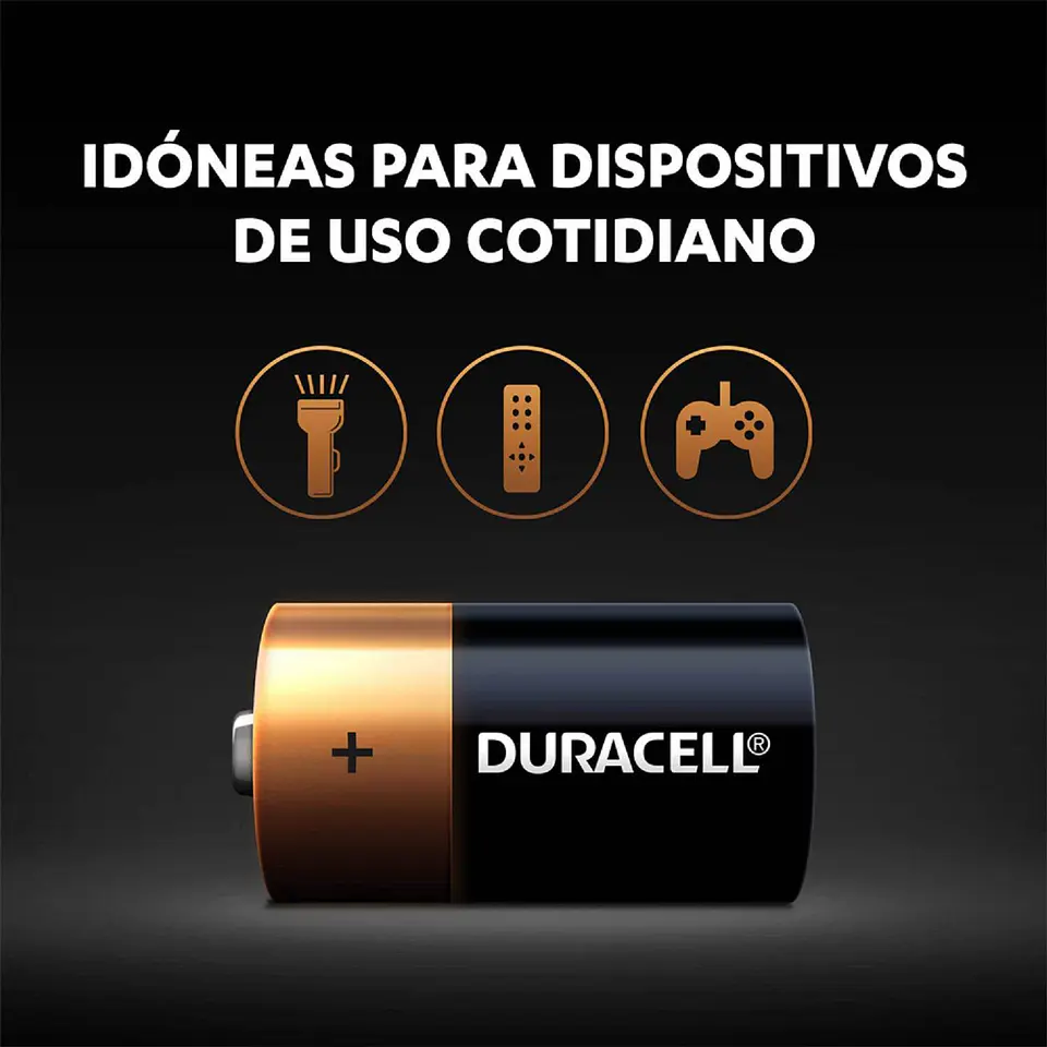 Pack 2 Pilas Duracell C Alcalina 4