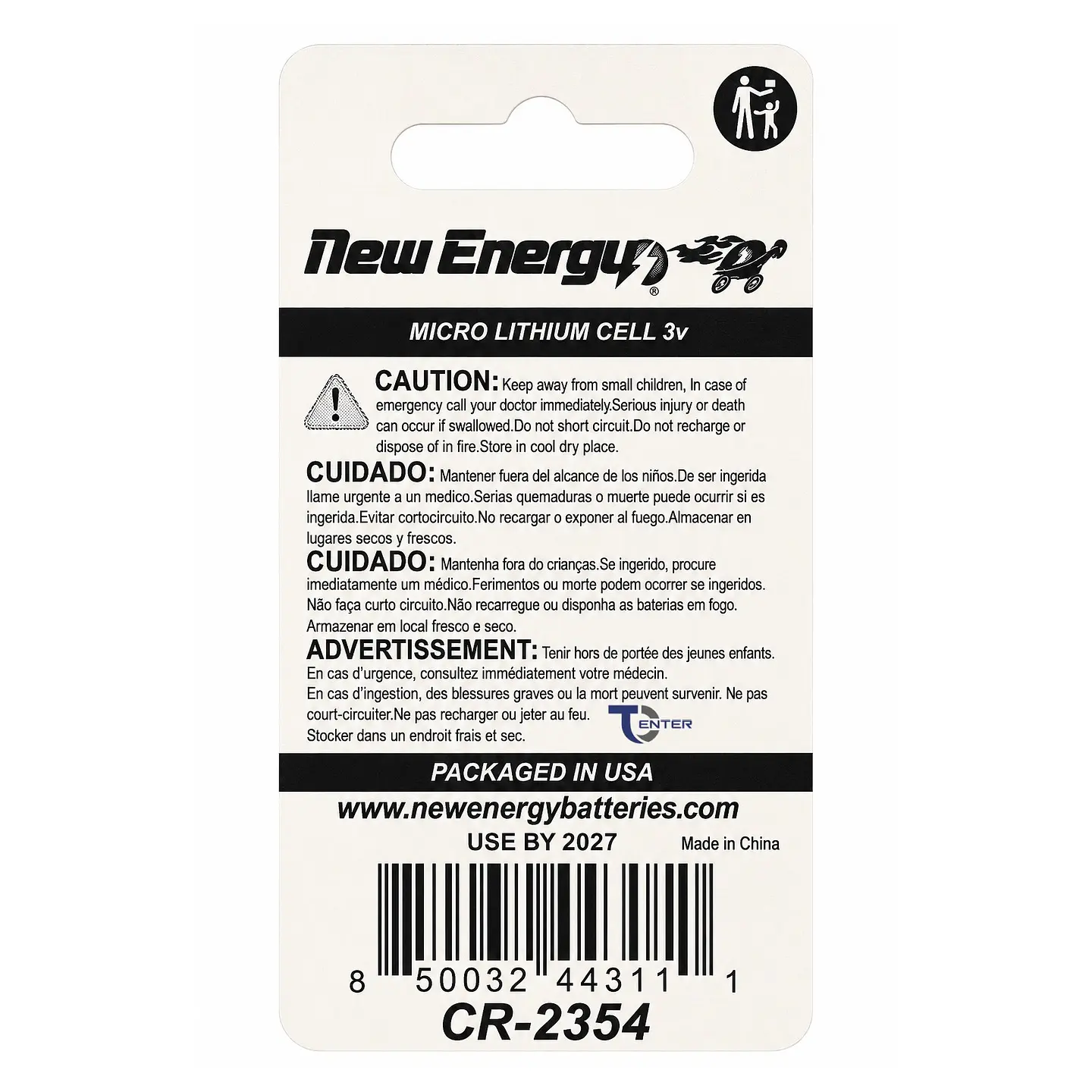 Pila Unitaria CR2354 New Energy 3v Litio 2