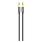 Cable Auxiliar 1.2mt Honk Jack 3.5 Plug Negro - Miniatura 1