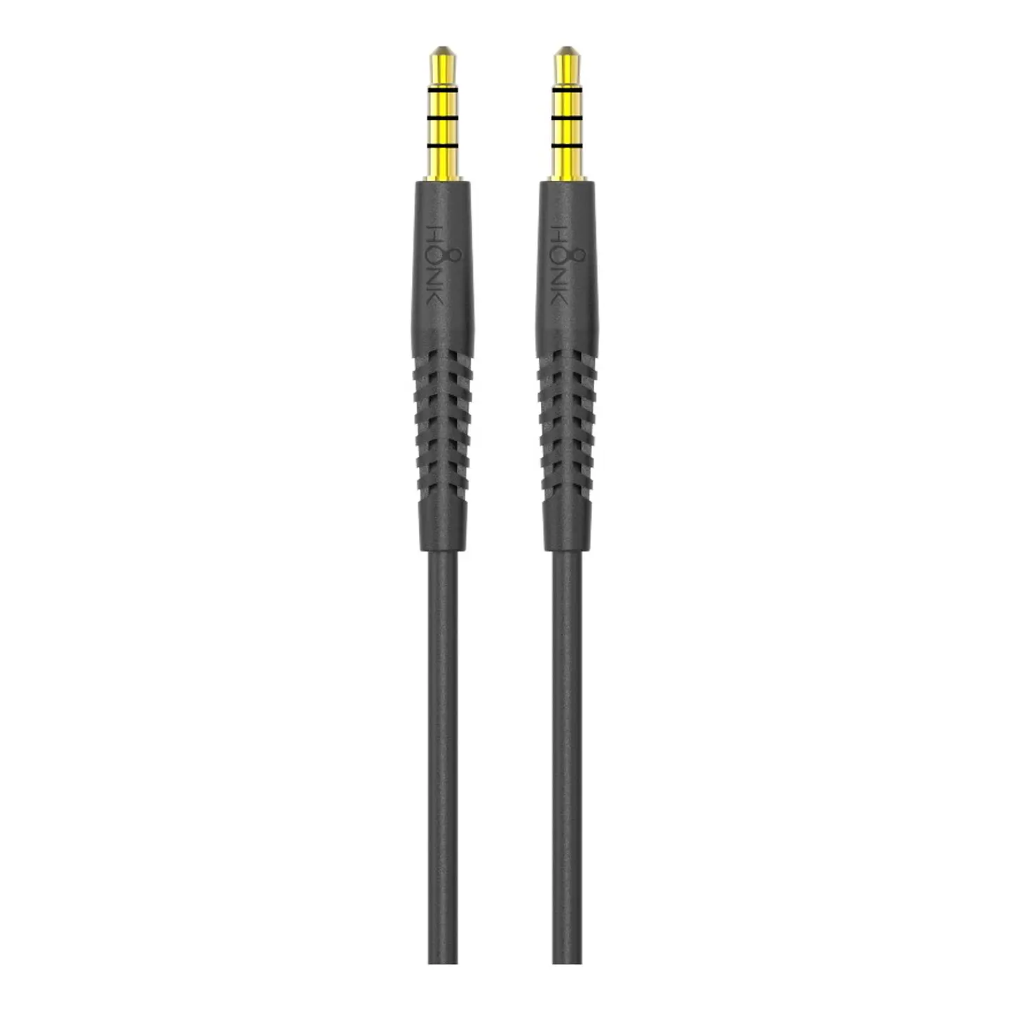 Cable Auxiliar 1.2mt Honk Jack 3.5 Plug Negro 4p 1