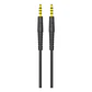 Cable Auxiliar 1.2mt Honk Jack 3.5 Plug Negro 4p - Miniatura 1