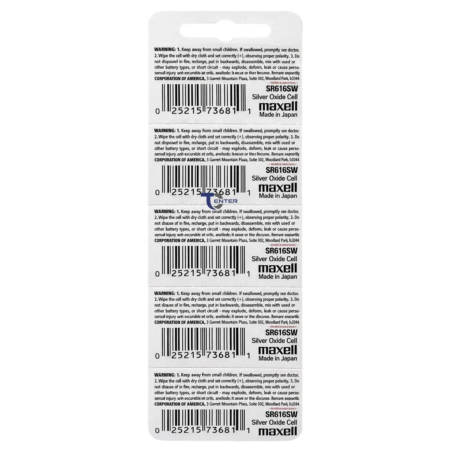 Pack 5 Pilas SR616SW (321) 1.55v Maxell Tipo Botón Holograma 2