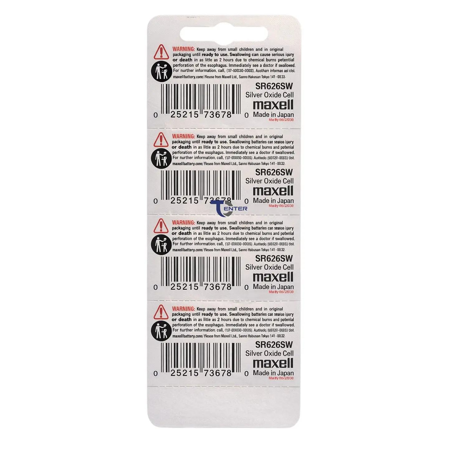 Pack 5 Pilas SR626SW (377) 1.55v Maxell Tipo Botón Holograma 2