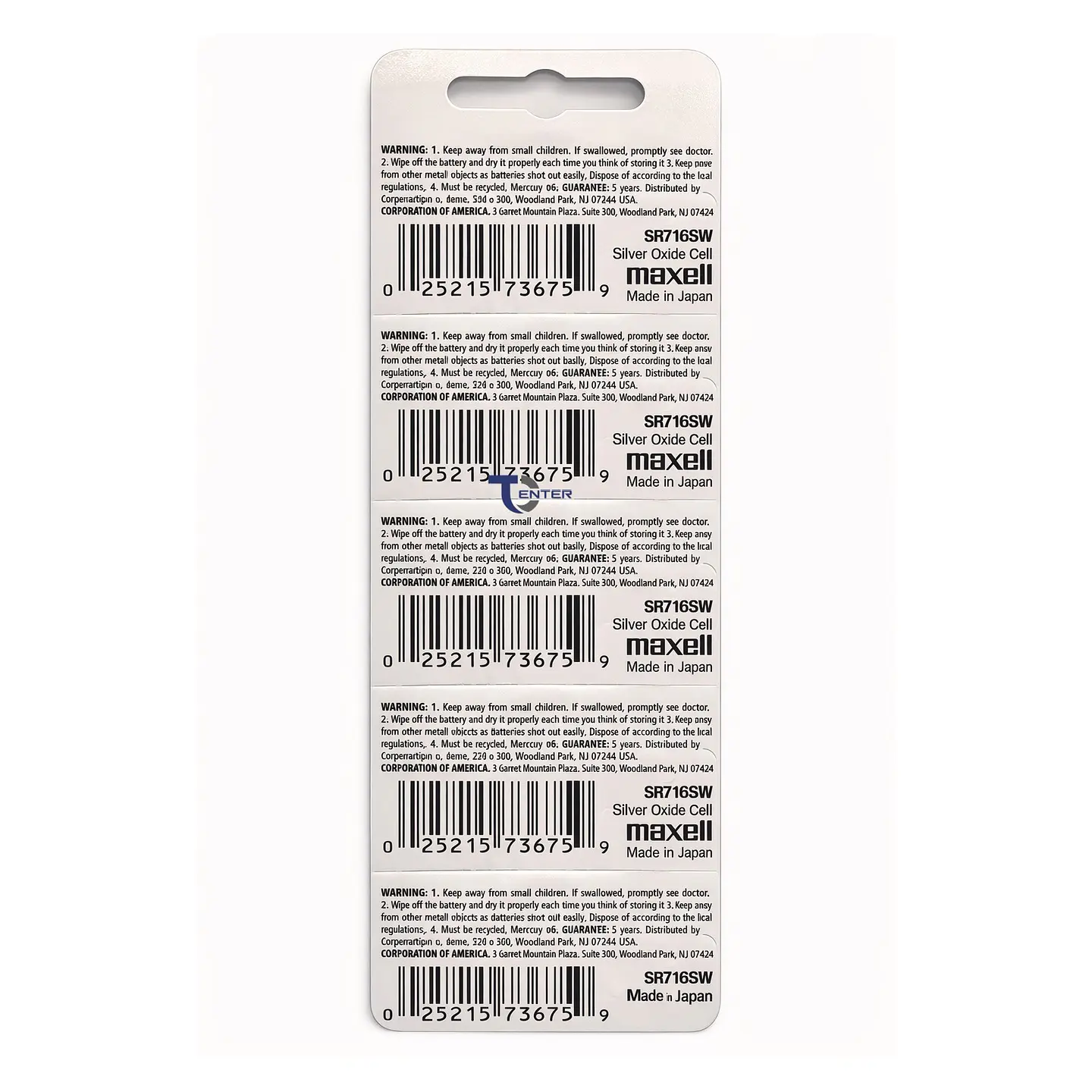 Pack 5 Pilas SR716SW (315) 1.55v Maxell Tipo Botón Holograma 2