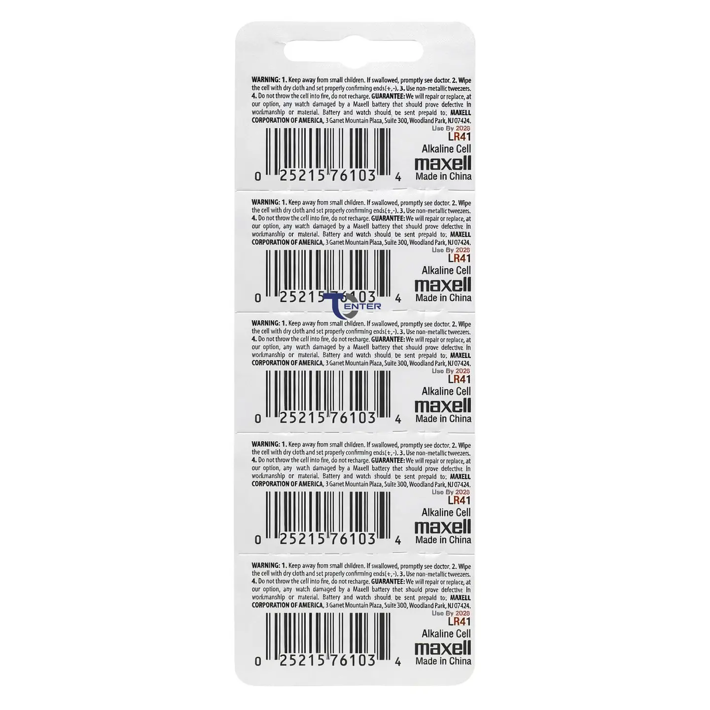 Pack 10 Pilas LR41 (AG3) 1.5v Maxell Tipo Botón Holograma 2