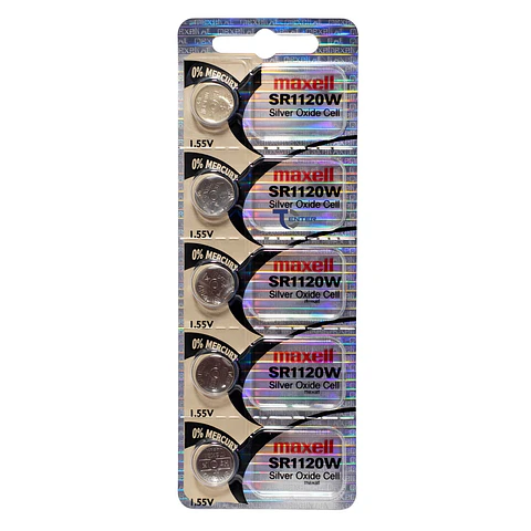 Pack 5 Pilas SR1120SW (391) 1.55v Maxell Tipo Botón Holograma