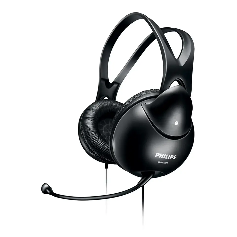 Audífonos Philips SHM1900/00 con Micrófono para PC Negro 1