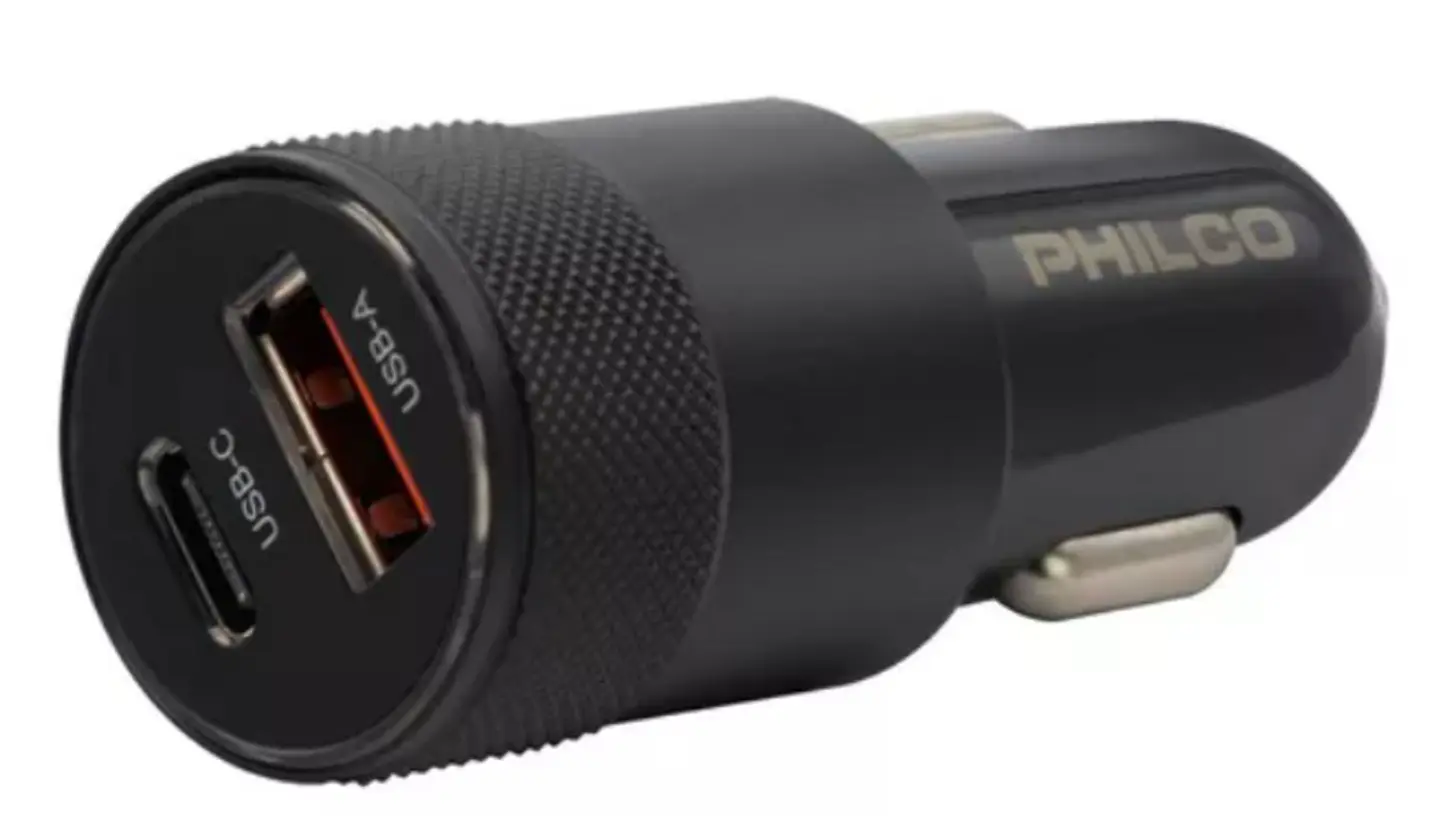 Cargador de Auto USB de 2 Puertos Philco FLP2552B Negro 2