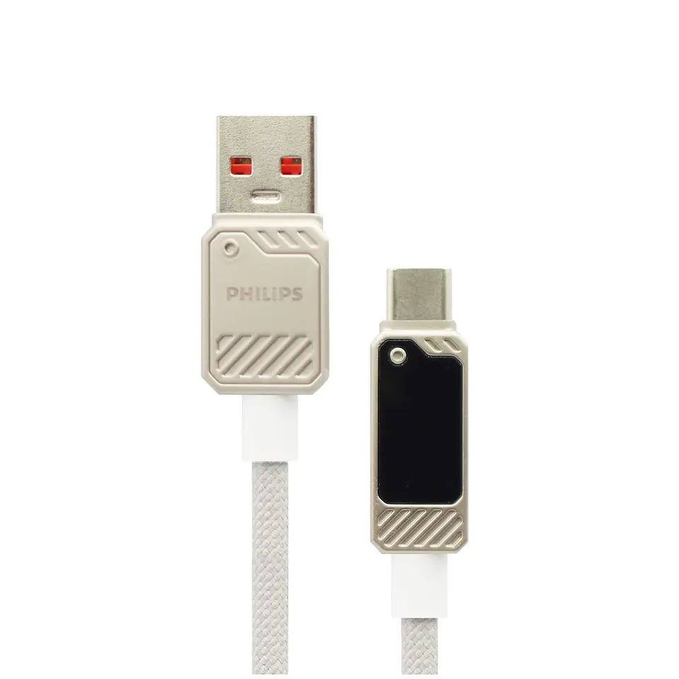 Cable USB-A a Tipo-C Philips DLC5011AW 1 mt Blanco 1