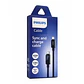 Cable USB-C a USB-C 100w Philips DLC5011CB 1 mt Negro  - Miniatura 3