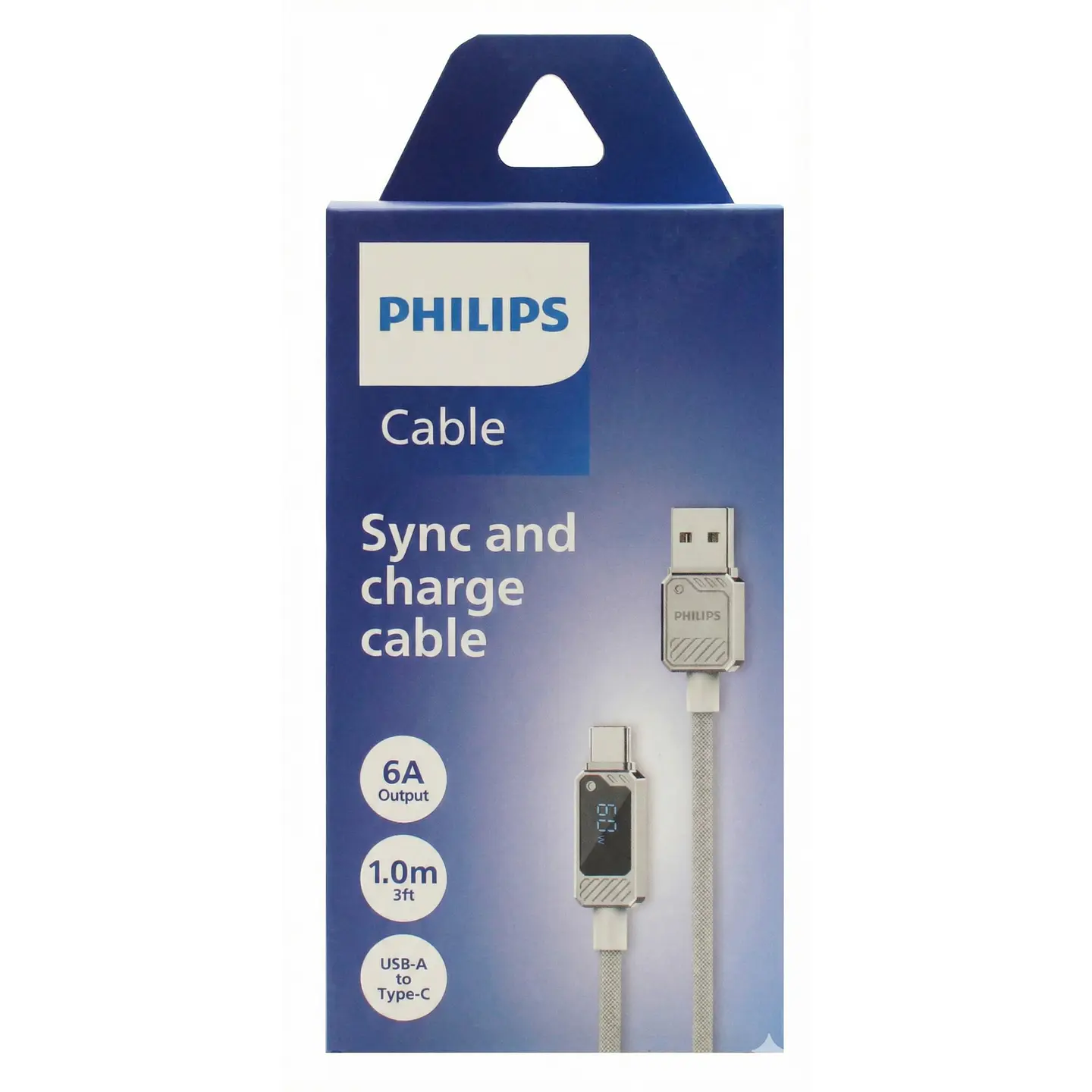Cable USB-A a Tipo-C Philips DLC5011AW 1 mt Blanco 6
