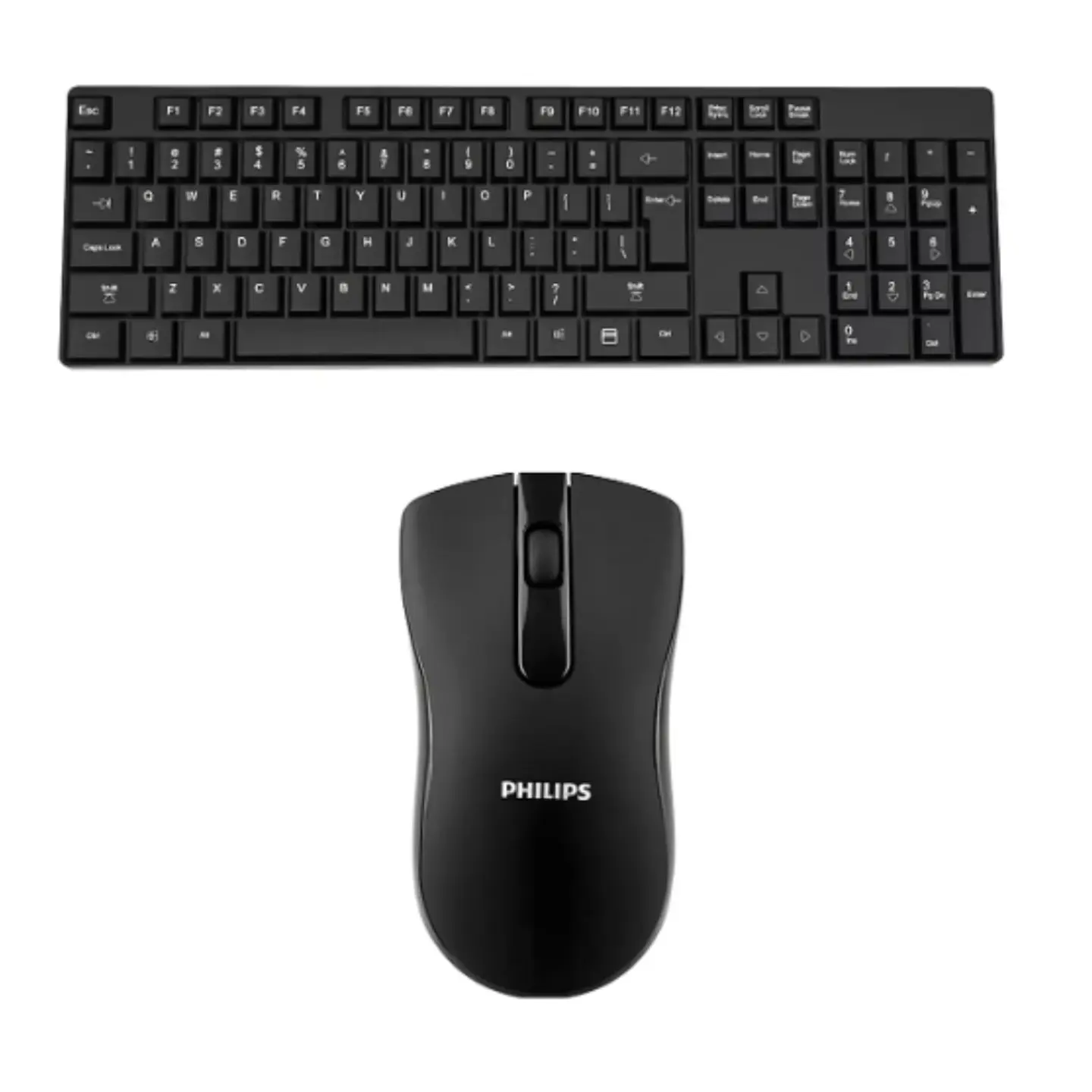 Kit Teclado y Mouse Inalámbrico Philips SPT6501B Negro 2