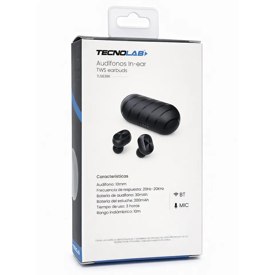 Audífonos Inalámbricos BT Tecnolab TL563BK 4