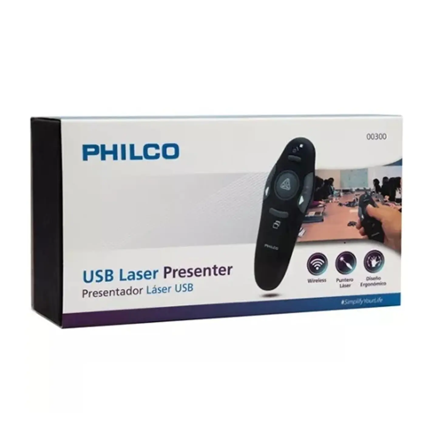 Presentador Láser Philco Usb 00300 Diseño Ergonómico Negro 3
