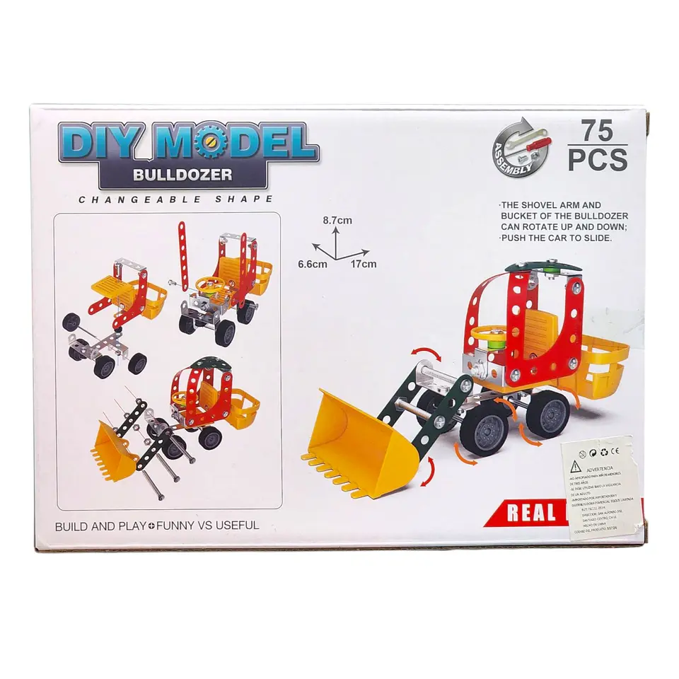 Set Construcción Metálico Excavadora 75pz 55726 4