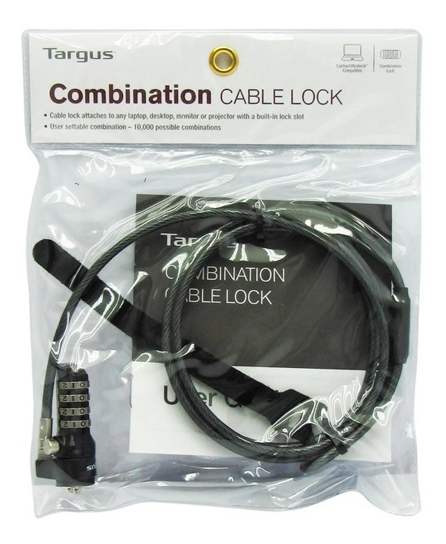 Cable Piola Seguridad Targus Defcon® T-Lock Combo 6