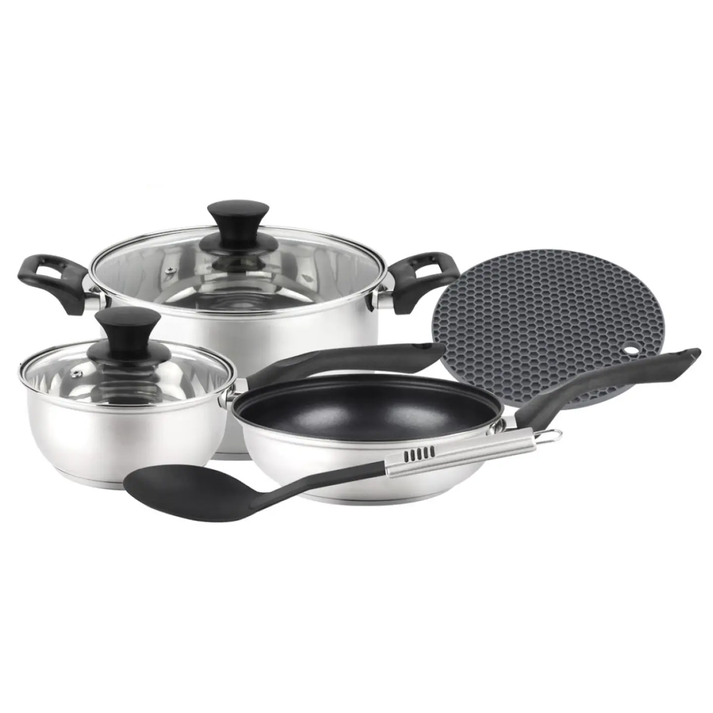 Batería de Cocina Max 7 Pzs Acero Inoxidable Vitrex 1