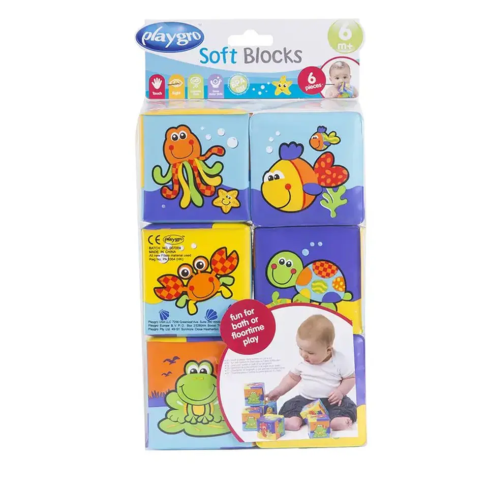 Juguete De Baño Cubos Sensoriales Playgro 5