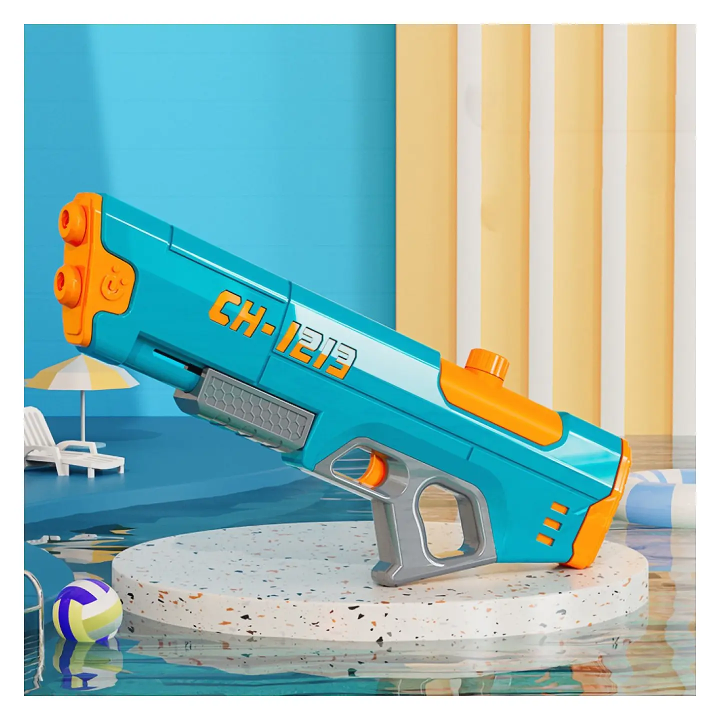 Juguete Pistola Lanza Agua Doble Chorro 400ml DBG1604BL 6