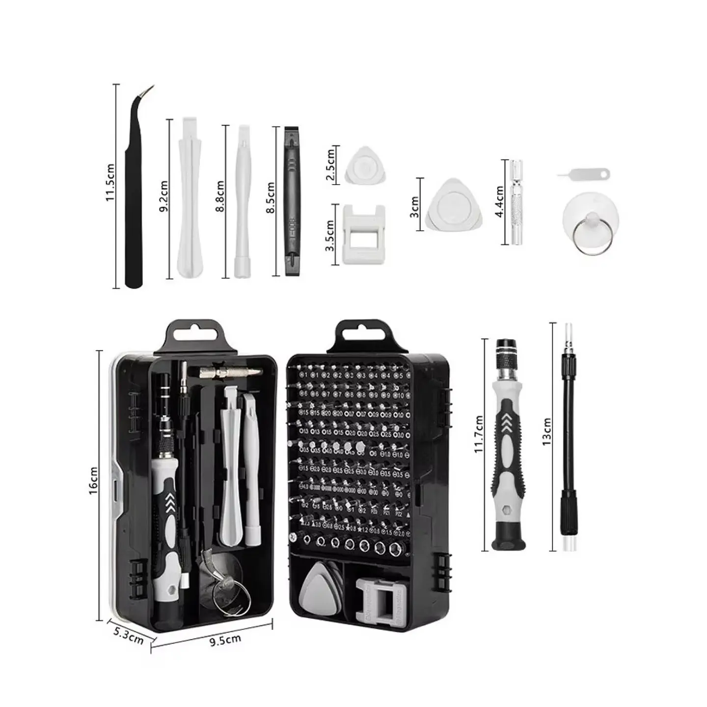 Kit 115 herramientas Destornilladores Precisión 13101 6