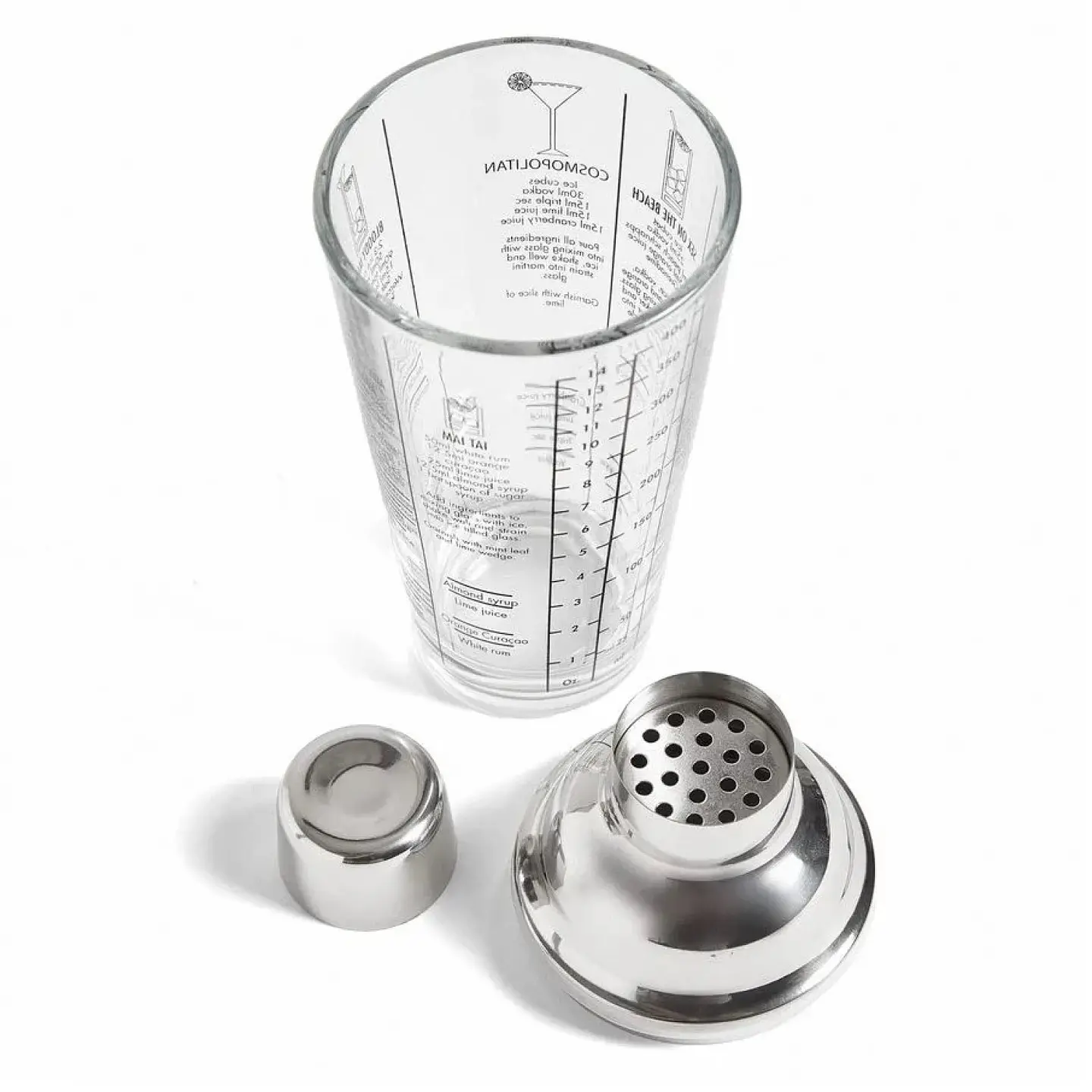 Coctelera Shaker De Vidrio Con Recetas De 400 Ml 14005 2