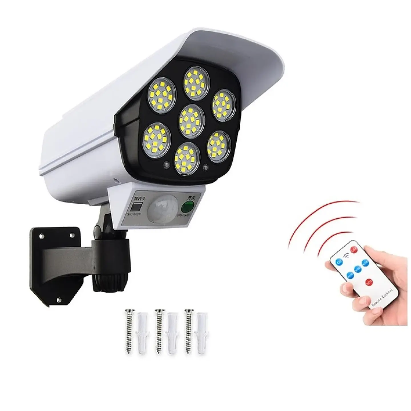 Foco Solar Led Con Sensor de Movimiento Tipo Cámara 15448 1