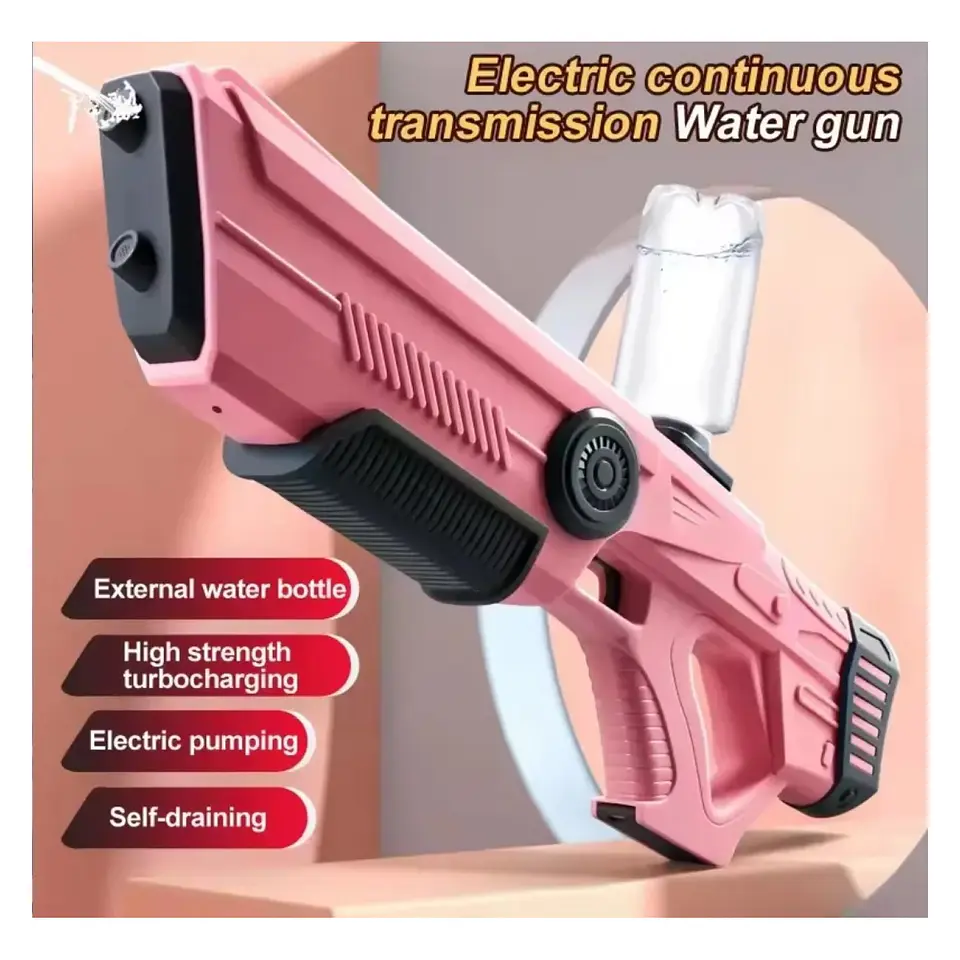 Juguete Pistola Agua Recargable Absorción DBG1657P Rosa 4