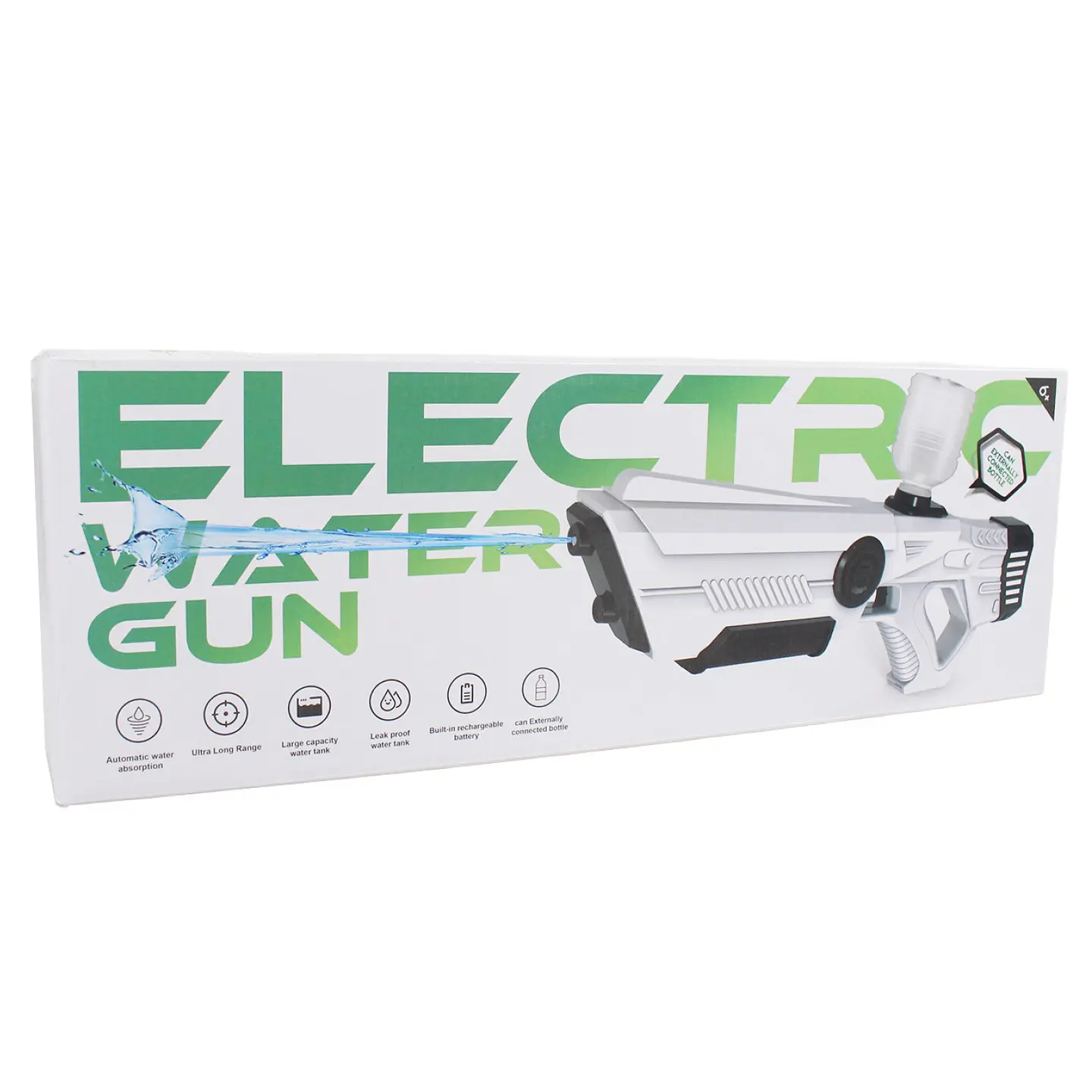Juguete Pistola Agua Recargable Absorción DBG1657W Blanco 7