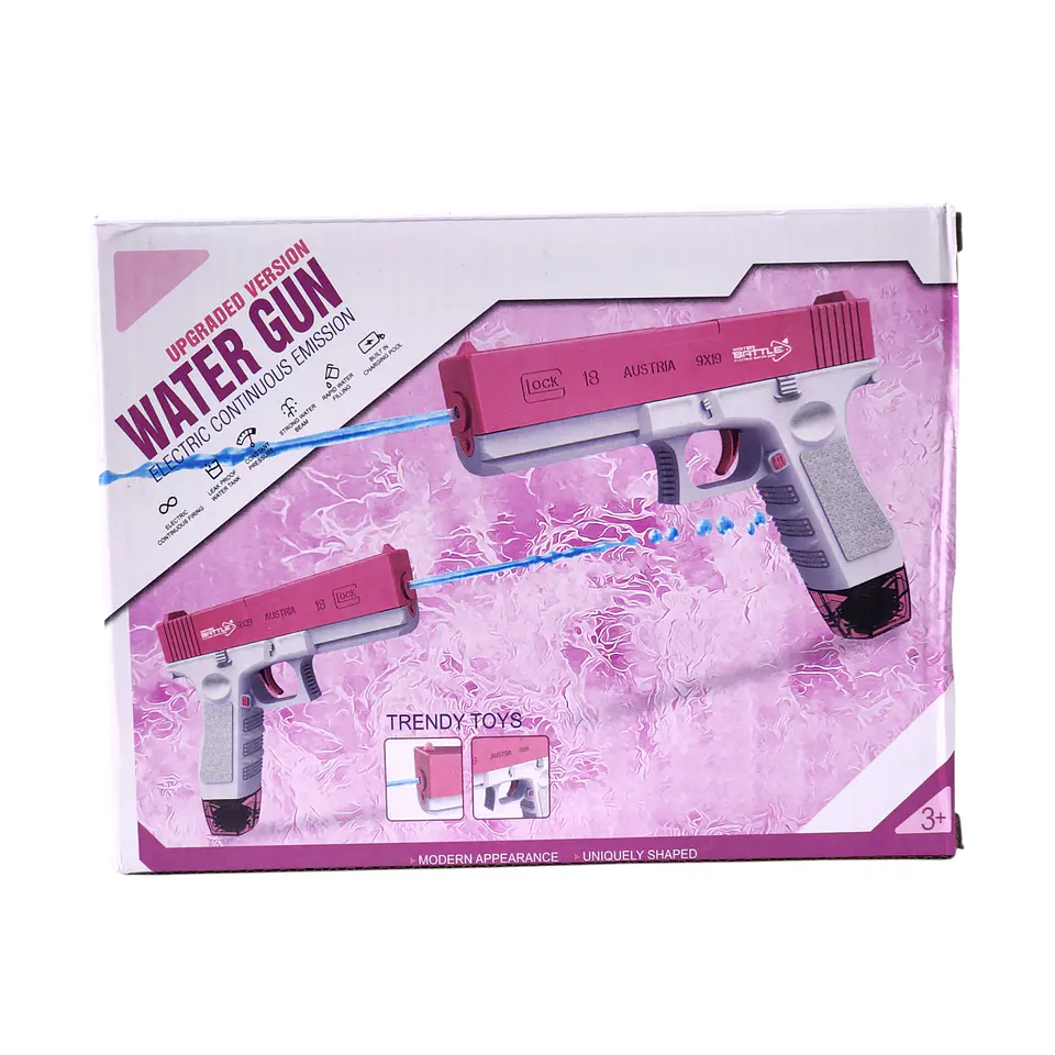 Pistola de Agua Eléctrica Recargable Presión DBG1652 Rosa 7