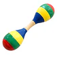 Maraca Doble de Madera Sonajera Niños Franjas Colores 55503 - Miniatura 1