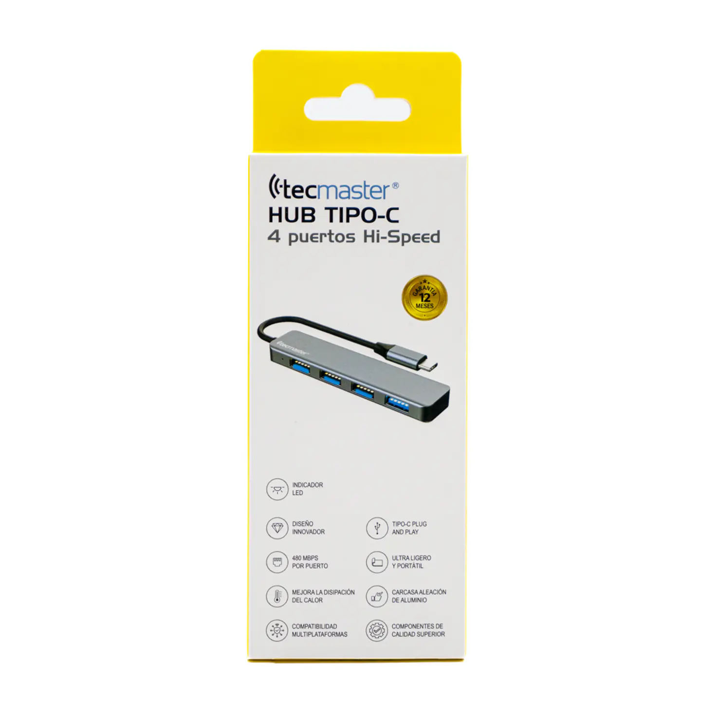 Hub Usb 3.0 Tipo C Tecmaster 4 Puertos 3