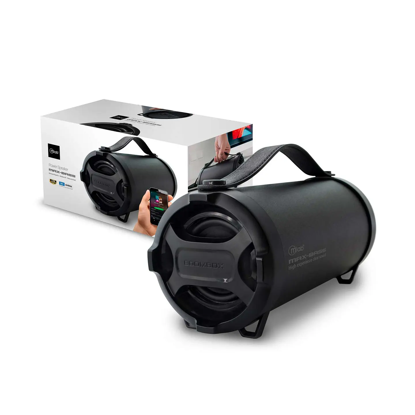 Parlante inalambrico MaxBass Negro Mlab 1