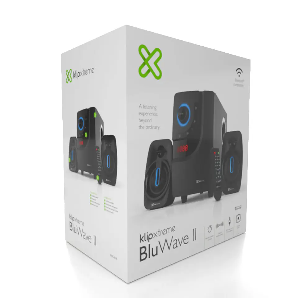 Subwoofer 2.1 Klipxtreme Bluetooth USb Sd 40w 2