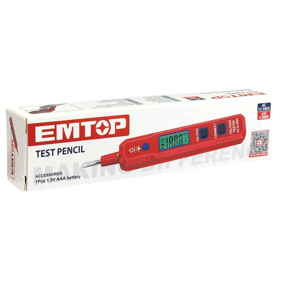 Probador Tester Digital Lapiz 12-300V EMTOP ETPL30021 7