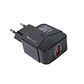 Cargador De Pared USB-A QC3.0 3.A Tecmaster Negro - Miniatura 1