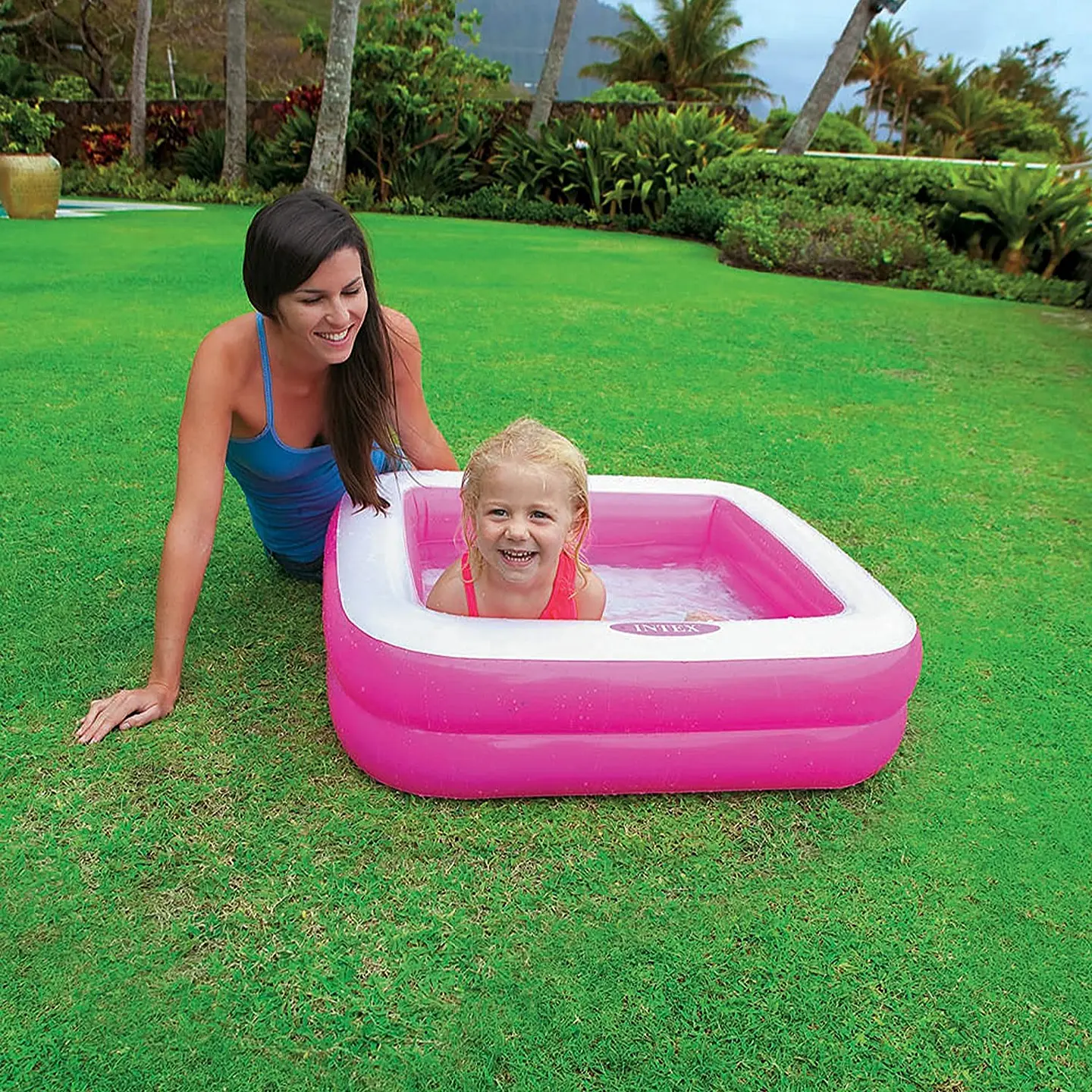 Piscina Inflable para Niños Intex 86x86x25cm 57100NP Rosa 2