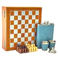Set Juego de Ajedrez Con Petaca 8oz y 3 Accesorios 14145 - Miniatura 2