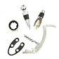 Set 5 Pz Descorchador Estuche Botella Vino Negro 50031 - Miniatura 4