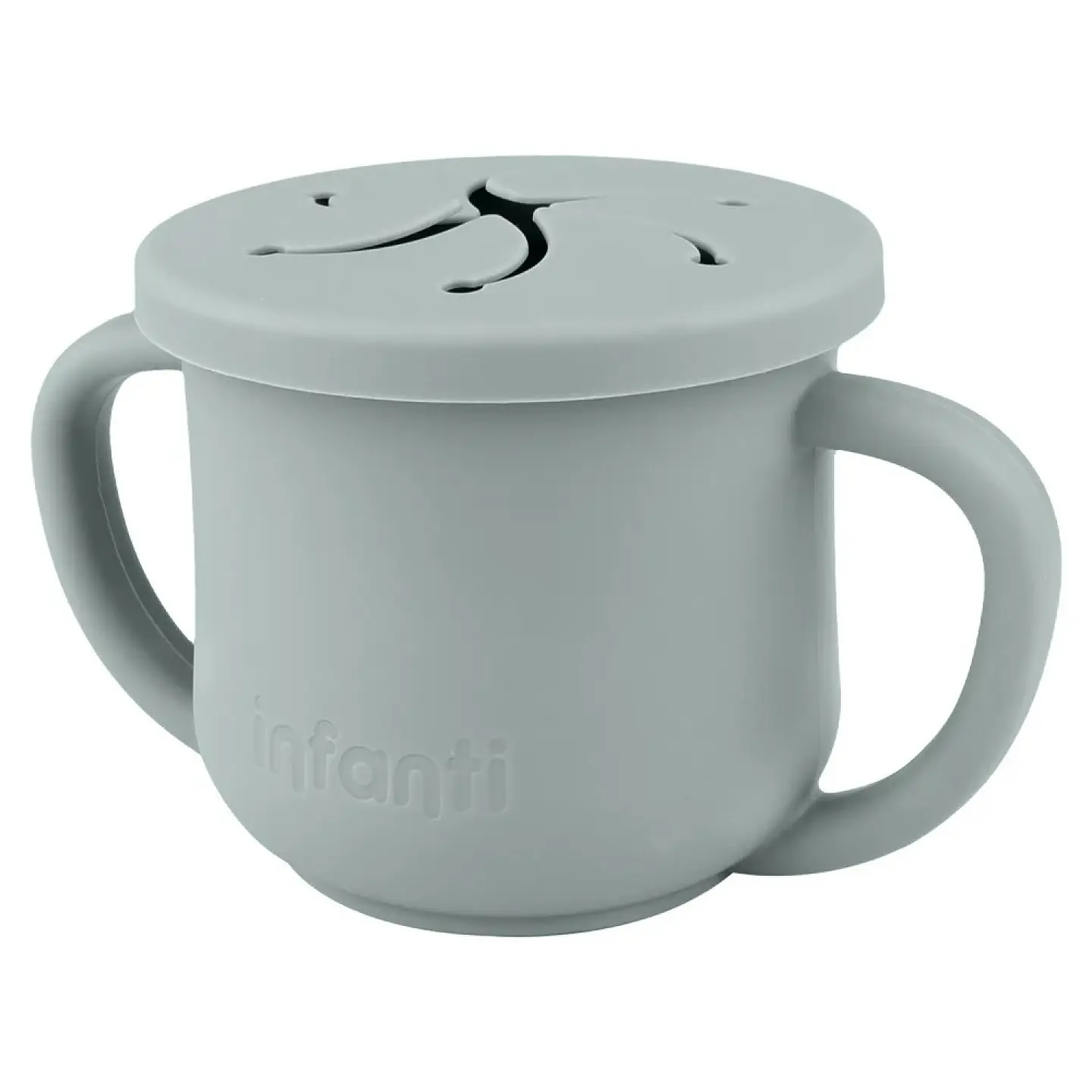 Vaso Silicona 2 en 1 con asas y bombilla 225ml Infanti Azul 2