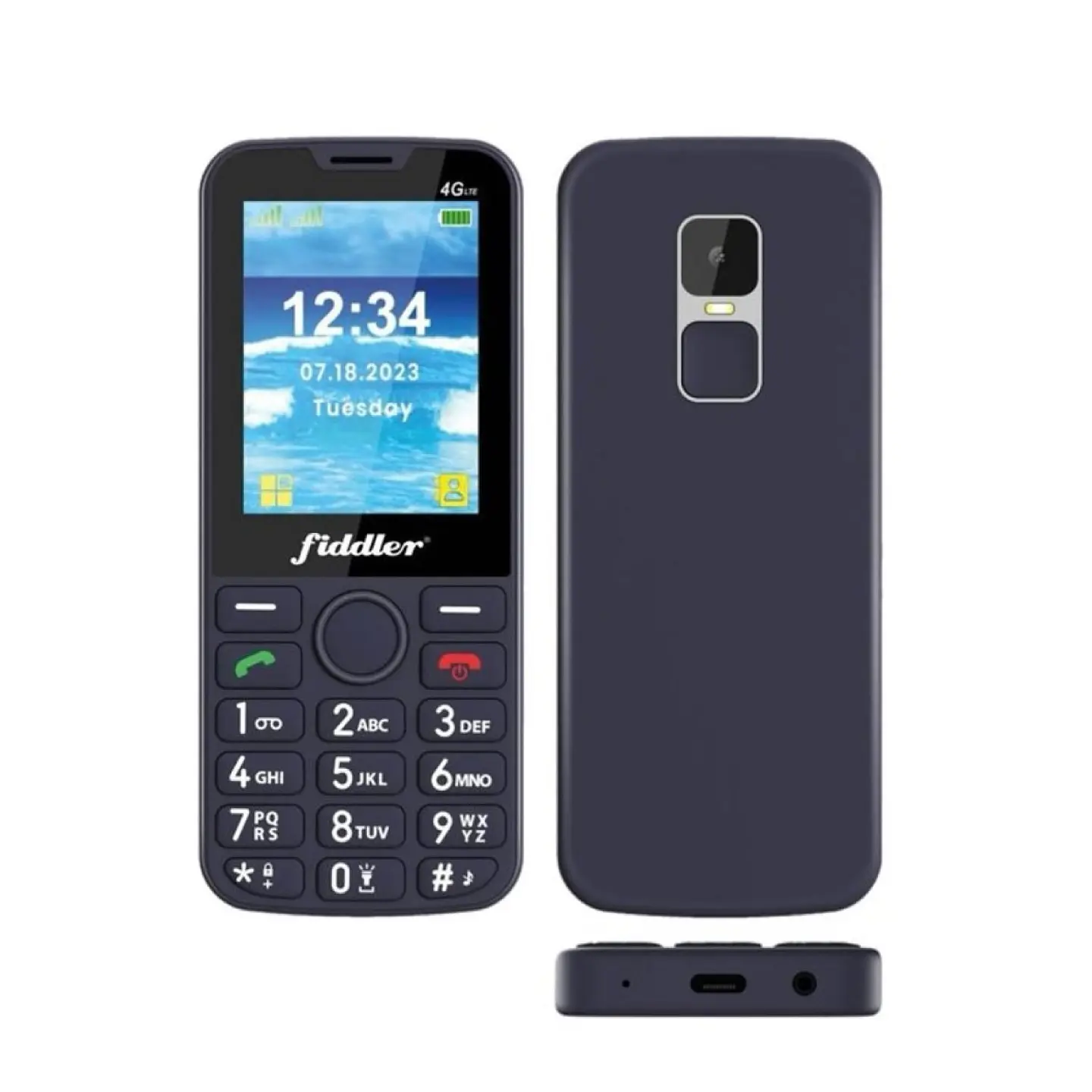 Teléfono Celular Senior Fiddler D117 4G Negro 4