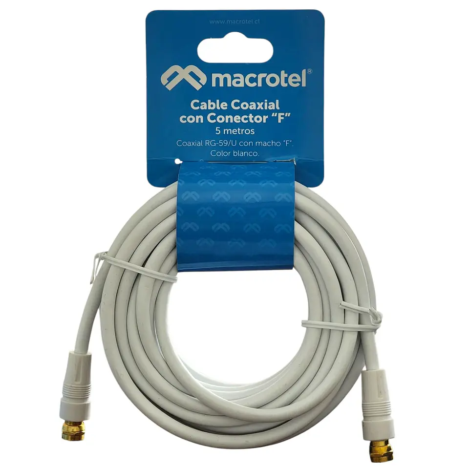 Cable Coaxial RG-59/U 5 m con Conector “F” Macho MV-812 1