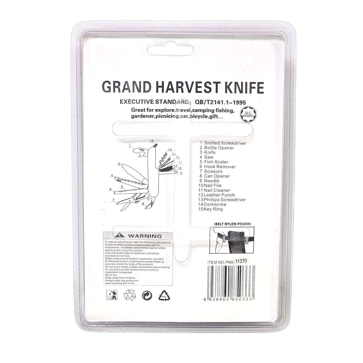 Navaja Multiuso Grand Harvest 15 Funciones 11370 Roja 4