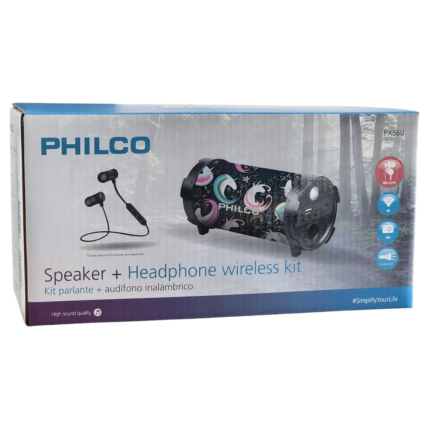 Kit Parlante Diseño Unicornio + Audífonos Bt Px56u Philco 4