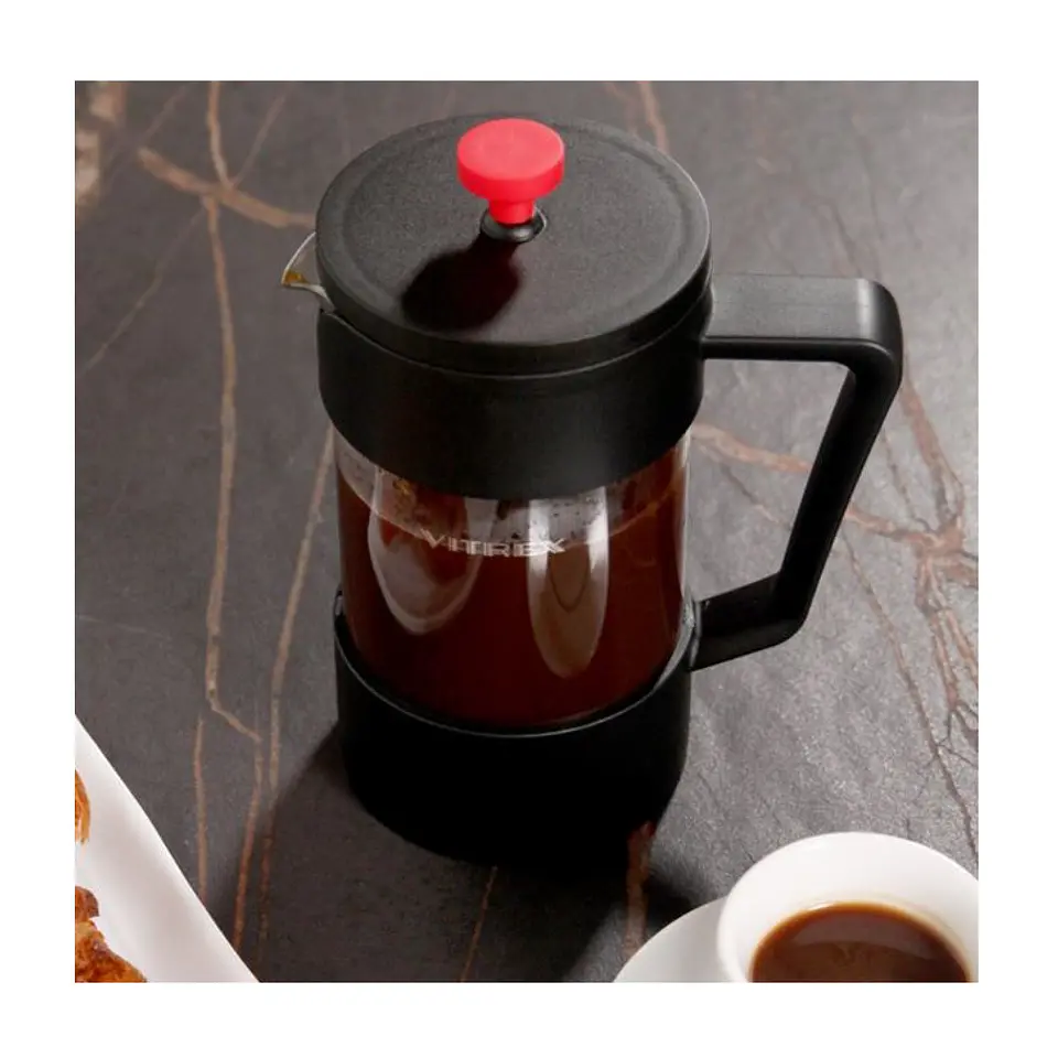 Cafetera de Embolo Francesa Robusta Vitrex 600 ml. 2