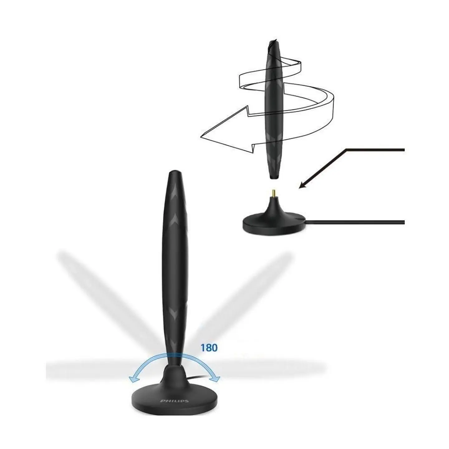 Antena Philips TV digital HDTV SDV1230 4en1 3